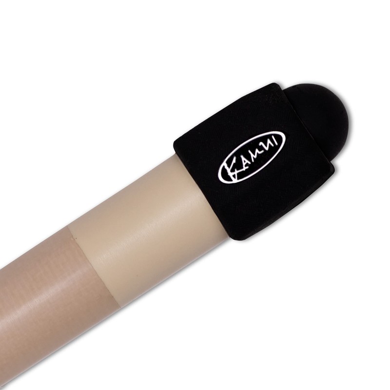 KAMUI Billiard Cue Tip Protector 2-Pack Leather Burnisher (Black)