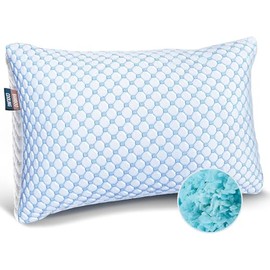 Nestl Cooling Pillows Queen Size, Shredded Memory Foam Pillows, Gel Infused Cool Foam Pillow, Adjustable Pillow for Sleeping, Breathable Cooling Pillow, Washable Removable Cool Bed Pillow Cover