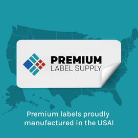 Premium Label Supply Premium Label Supply Matte White Water Bottle Stickers- NOT Waterproof C 8" x 2" C Laser/Inkjet Compatible C (5 per Sheet), 500 Sheets C 2,500 Total Adhesive Labels