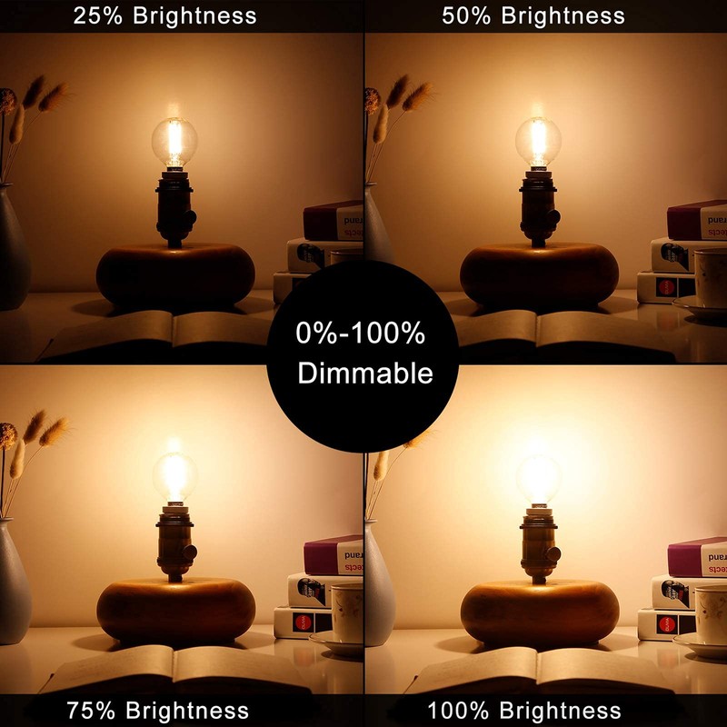 LiteHistory e12 led dimmable g16.5 Light Bulb 6W Equal 60