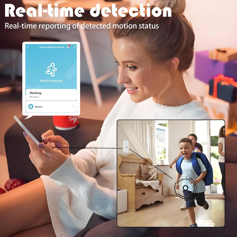PHOVOLT WiFi Motion Sensor with Lanyard, Smart Motion Sensor for