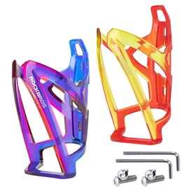 ROCKBROS Bike Water Bottle Holder Ultra-Light Bicycle Bottle Cages with Screws Tool, Universal Bike Cup Holder for Road MTB Mountain Bikes Cycling Accessories（2 Pack, Multi-Color）