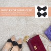 Holibanna Shoe Accessories Black Bow Knot Shoe Clip: Bowknot Shoe