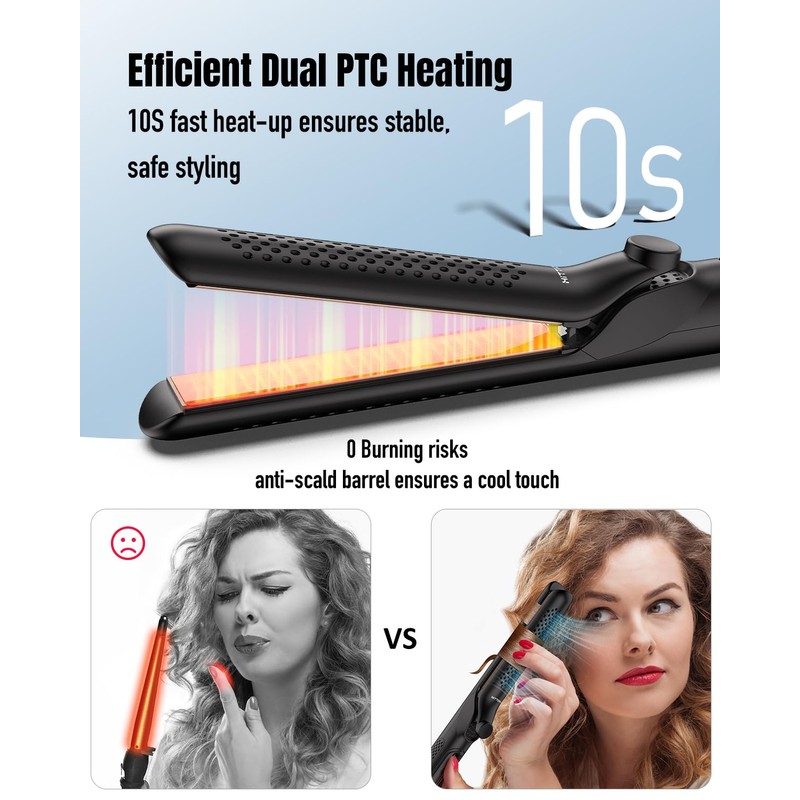 360° Airflow Styler Curling Iron - 1.25 Inch Hair Straightener