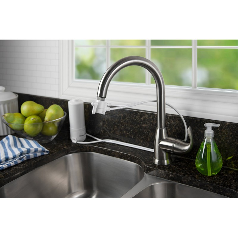 Home Master HM-MINI-Plus Countertop Faucet Filter, 750 Gallons Replaceable Filter,