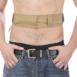 Peritoneal Dialysis Tube Belt - Slim, Soft and Stretchy PD Catheter Belt - Safe for Skin - Made in The UK - Peg Tube Supplies - Medical Peritoneal Dialysis Accessories (Medium - 29″-42″, Beige)