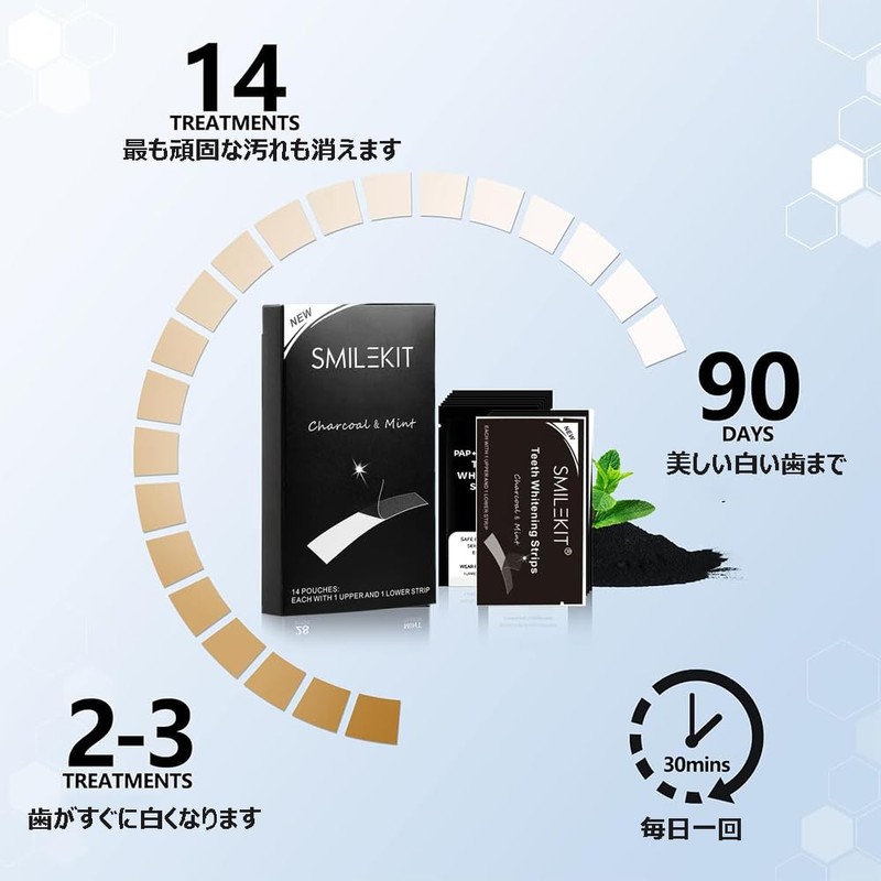 Dentist Supervised Activated Carbon Whitening Tape Sheet Remove Yellowing Teeth