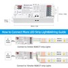 Smart 5-in-1 WiFi LED Controller RGBWW, Intelligent Wireless Controller for