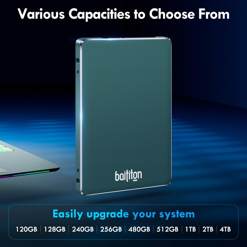 BAITITON 480GB SSD 3D NAND Flash SSD 2.5 Inch SATA