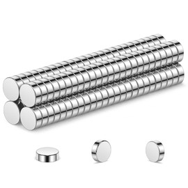 Wukong Neodymium Magnets, Small Magnets, 3 x 1 mm, Pack of 100 Mini Strong Magnets for Whiteboards, Crafts, Office, Fridge, DIY