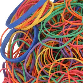 Foshine Rubber Bands Assorted Size #16#18#19#32#33#64 Multicolor Rubber Bands For School Home Office Supplies Total weight227g/0.5 lb