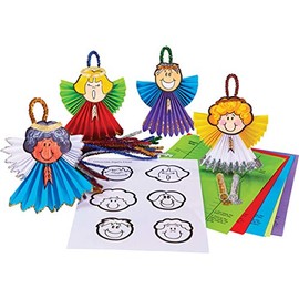 Springboard 10501 Concertina Christmas Angel Decorations Craft Activity (Pack of 30)