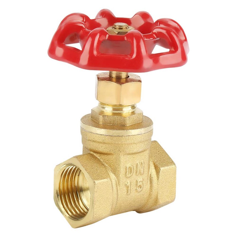 Brass Gate Valve DN15 G1/2 - Direct path for water,