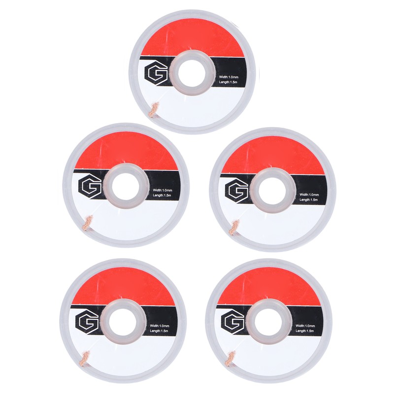 5Pcs TGK‑1015 Solder Wick Oxidation Resistant Professional Desoldering Wick for