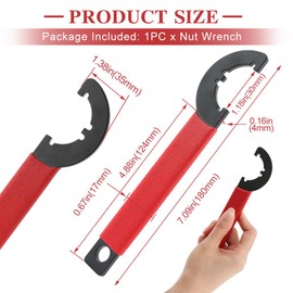 Kakalote Spanner Wrench,Coilover Wrenchs Spanner Wrench,Nut Wrench for Removal and Tighten with Non-Slip Rubber Handle,Shock Spanners Hook Wrench Tools,for Coil Over Shock Adjustment
