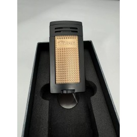 Xikar Ion Double Jet Flame Cigar Lighter - Black and Rose Gold - New