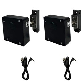 WOOCH RFID Lock Electronic Cabinet Lock, Hidden DIY Lock with USB Cable for Wooden Cabinet Drawer Locker Cupboard (2 Pack)
