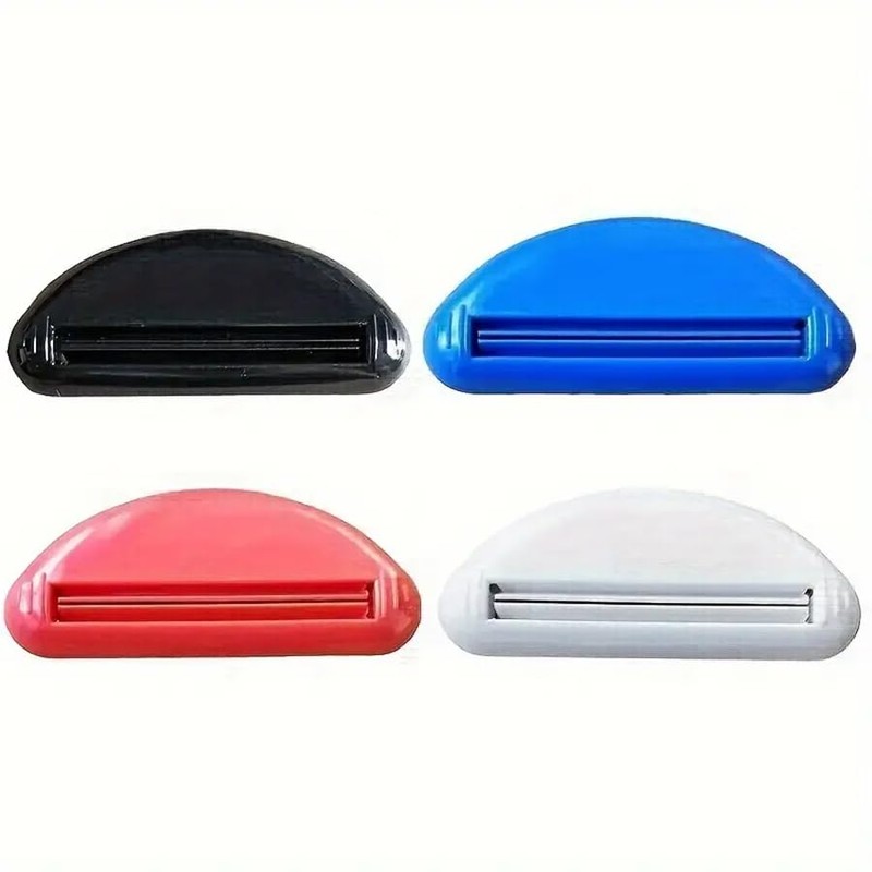 Toothpaste Tube Squeezer Dispenser, 5-Pack, Black, Blue, Red, White (5,