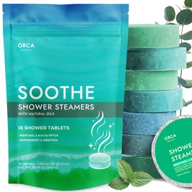 Orca Beauty Shower Steamers Aromatherapy - Relaxation Gifts for Women, Shower Bombs, Unique Spa Gifts Shower Tablets, Shower Steamer Aromatherapy for Women & Men (Soothe 18PC)
