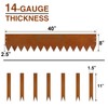 Meyoppm Corten Steel Landscape Edging 40 Inch Strips, 8-Inch Depth