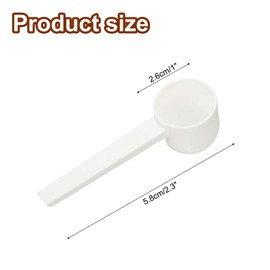 uxcell Measuring Spoons, Plastic Coffee Scoops Teaspoon for Coffee Bean Spices Sugar Salt Powder White