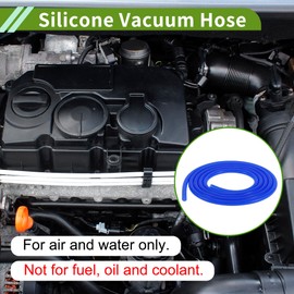 HOPESPANNER 6.6Ft 3/16" 4mm ID 2mm Thickness Silicone Vacuum Tubing Hose High Temperature Automotive Vacuum Line 1 Pcs 130PSI Max Pressure