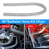 iRKY 48" Flexible Radiator Hose Stainless Steel Universal Water Hoses