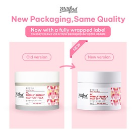Millford AC Bubbly Bubbly Wash-Off Pack 125g/4.4Oz, Kaolin, Deep Cleansing, Acne Prone Skin, Bubble Wash, Exfoliating, Bubble Mask, Removing Sebum and Dead Skins, Instant Bubbles Pop up