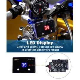 JJCOCO Digital Water Temperature Gauge -10-150℃ with 1/8 NPT Sensor Real-Time Monitoring 12V LED Electrical Water Coolant Temp Gauges Waterproof for Car Truck Motor Marine Vehicle Automotive Blue