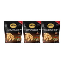 Sonoma Creamery - Cheese Crisps, Pepper Jack, 10 Oz (3 Count) | High Protein | Low Carb | Gluten Free | Keto-Friendly