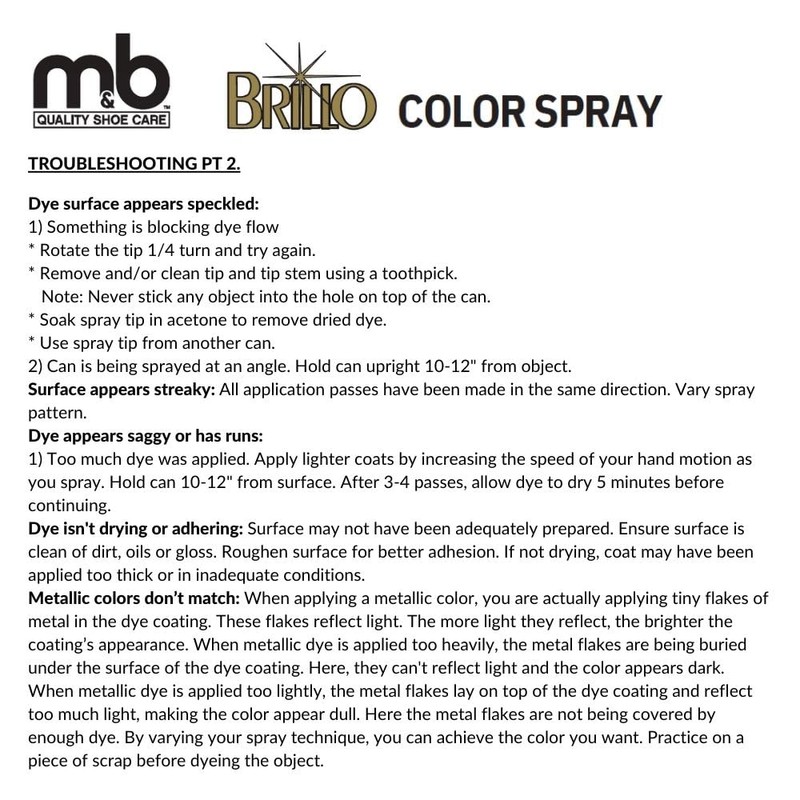 Moneysworth & Best Unisex's Brillo Color Spray Shoe Dye, Chocolate,