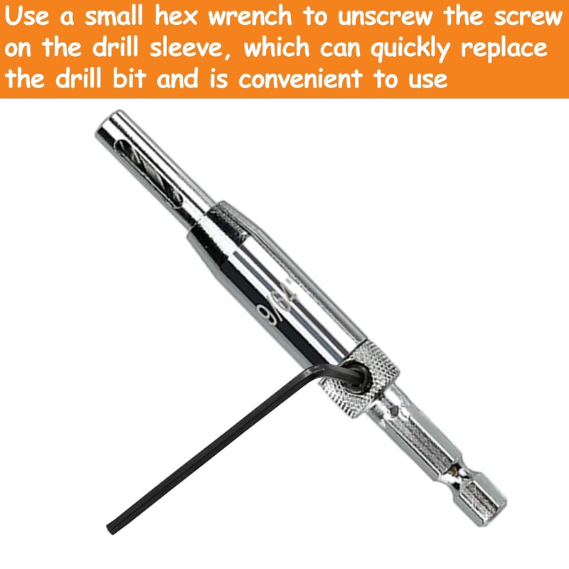 3 Pieces of Self Centering Hinge Drill Bit Kit, Quick