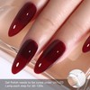 YTD Likomey Nude Gel Nail Polish,Berry Red 15ml Translucent Neutral