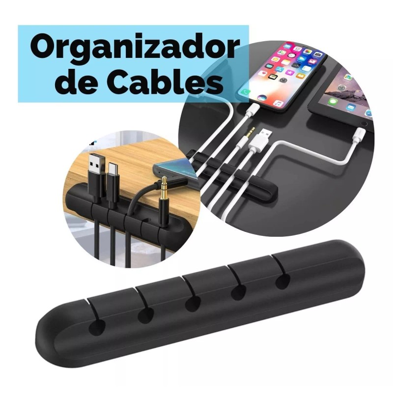 Veraly Organizador De Cables Adherible Silicón Oficina Hogar 1pz F
