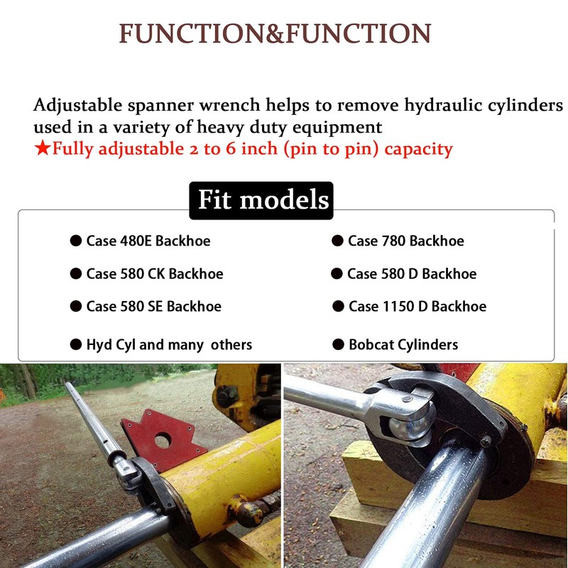 CASTNOO 1266 Fully Adjustable Gland Nut Wrench for hydraulic cylinders