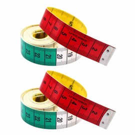 2 x Double-Sided Tailor Measuring Tape, 1.5 m/60 Inch Tape Measure with Fixed Snaps, Soft Measure for Tailors, Double-Sided Tape Measure for Body Measurements