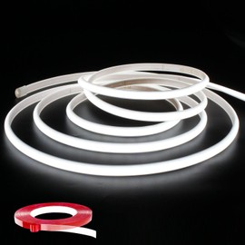 Q.Laomi COB LED Strip 2 m with Switch, Super Bright COB LED Strip 230 V Direct Connection LED Strip, DIY Flexible Waterproof IP65 Light Strip, Light Strip 6000 K Cool White, 2 m
