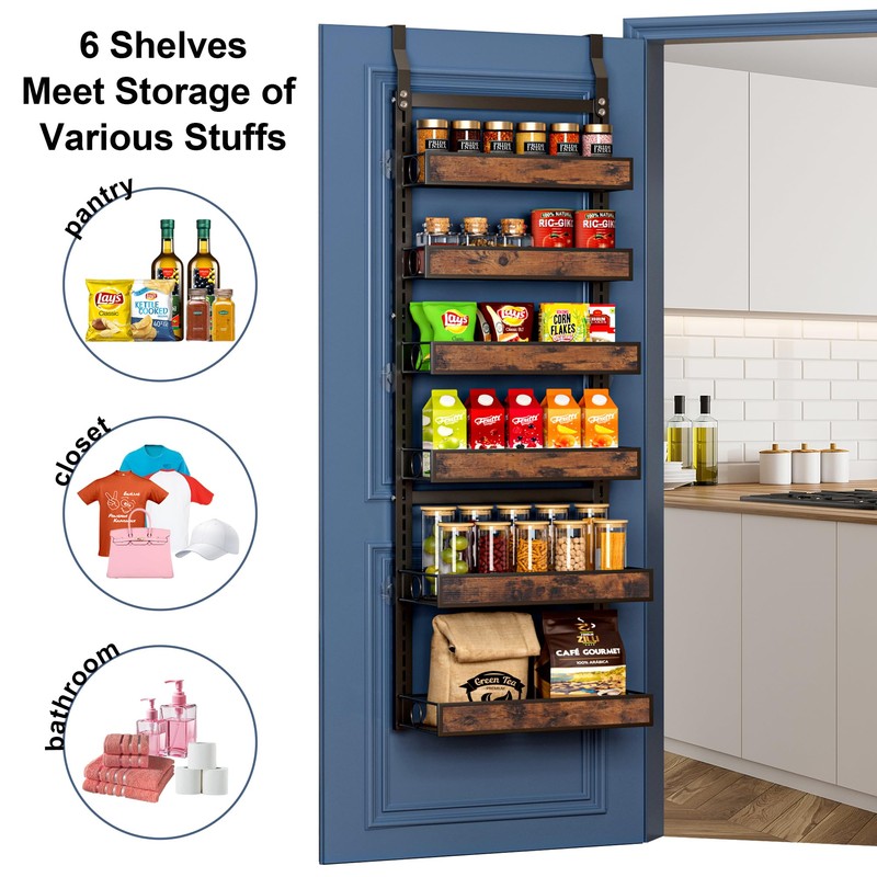 Clothink 8 Tier Over The Door Pantry Orangizer 2 IN