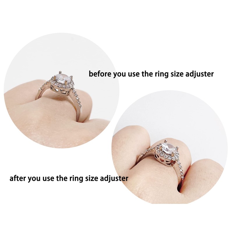 Invisible Ring Size Adjuster 2 Sizes of 12 Packs, Silicone