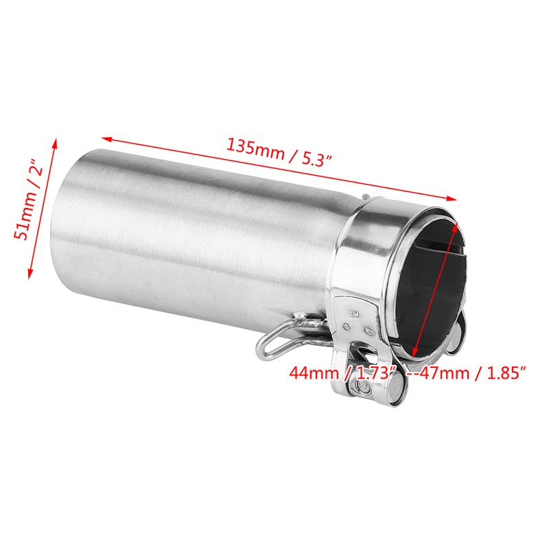 51mm Motorcycle Slip On Exhaust Middle Link Pipe Adapter Connector