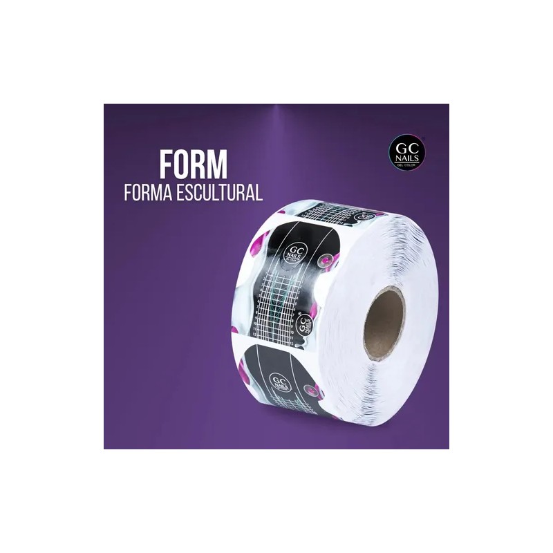 Rollo Forma Escultural Para Uñas Acrílicas 500 Pzs. Gc Nail