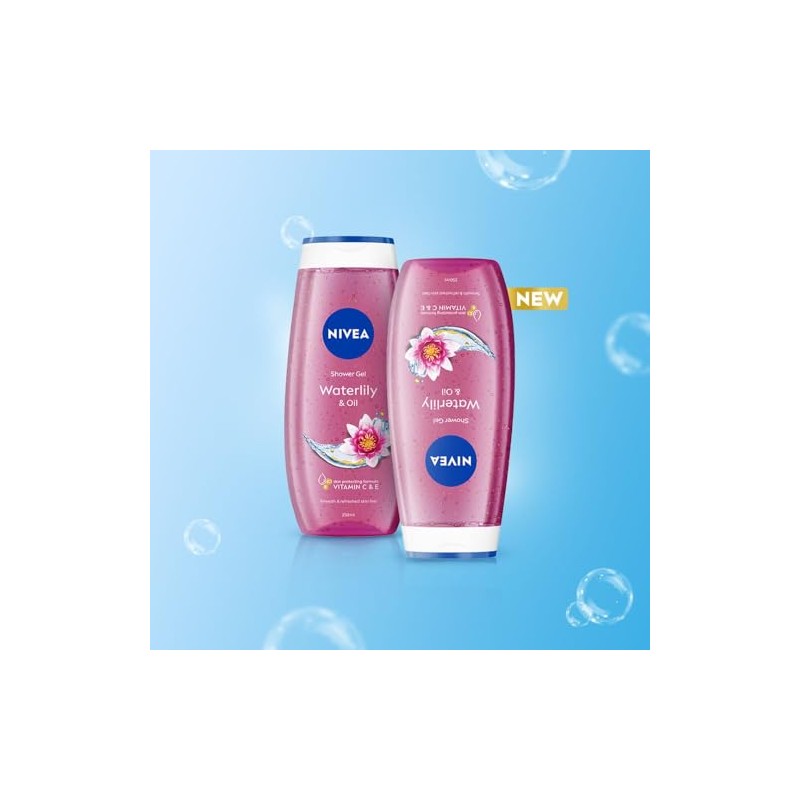 Nivea Bath Care Shower Water Lily Oil, 250ml