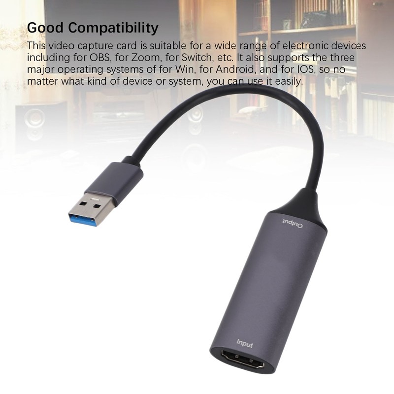 Game Video Capture Card 4K HD Resolution Multimedia Interface Video