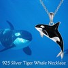 YFN Orca Killer Whale Necklace for Women Sterling Silver Orca