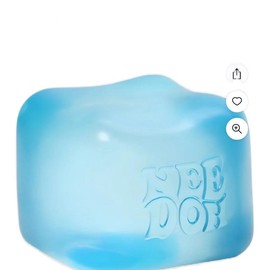Nee Doh Nice Cube Squish Toy, Ages 3+ (Blue), 1ct