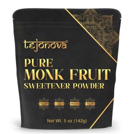 tejonova Monk Fruit Sweetener, 5 oz, Monk Fruit Extract Powder, Monkfruit Sweetener Pure Flavor, Monk Fruit Sweetener No Erythritol, Ideal Monkfruit Sweetner and Keto Sugar Substitute, 460 Servings