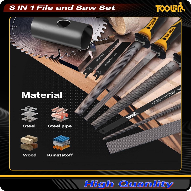 TOOLAN: File Set, File & Saw Set. metal file,metal files