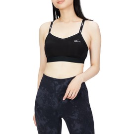 Cedar Brewex Wacoal HTY110 Sports Bra, Style-Free, Soft to Wear, Sweat Absorbent, Quick Drying (Main Body) Sweat Deodorizing (Body) Fitness, Training, Yoga, Built-in Molded Cup, Wireless,, BL