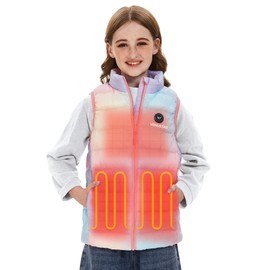 Venustas Kids Heated Vest with Battery Pack, Boys Girls Lightweight Electric Heated Vest