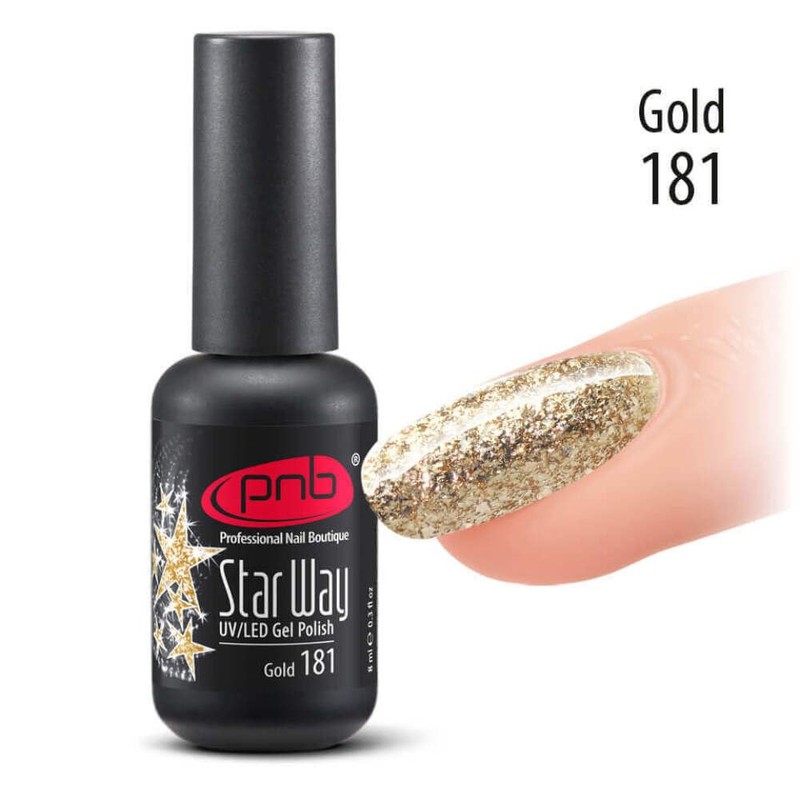 PNB Gold gel nail polish 181